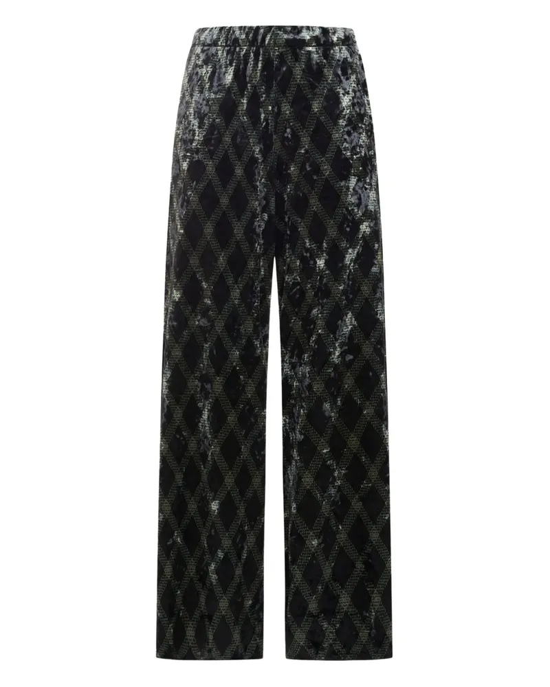 Pierre-Louis Mascia diamond-pattern trousers - Schwarz Schwarz