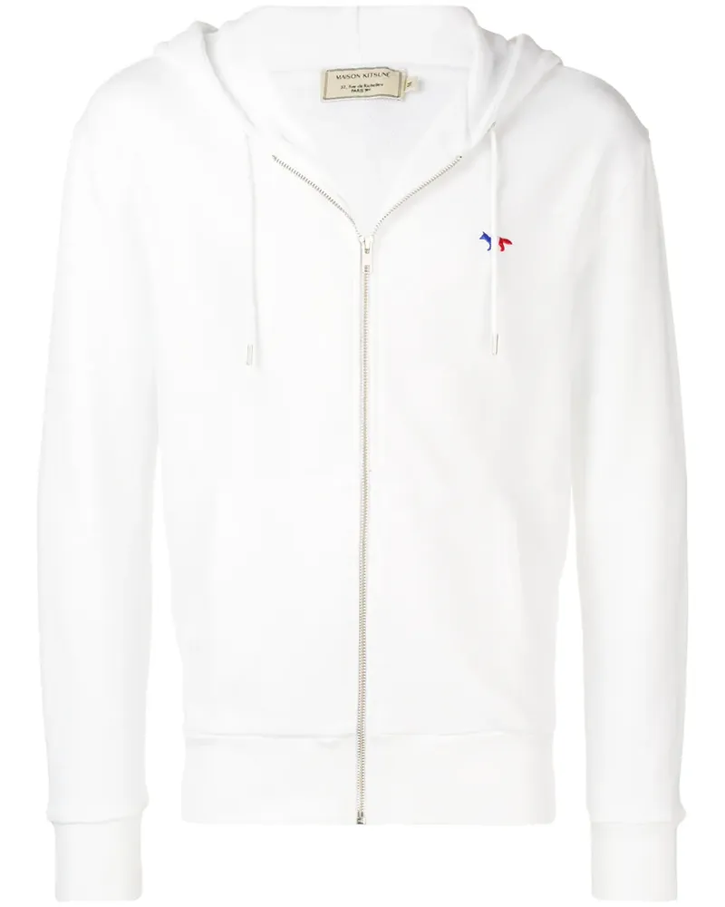 Kitsuné Kapuzenjacke mit Fuchsmotiv - Weiß Weiß