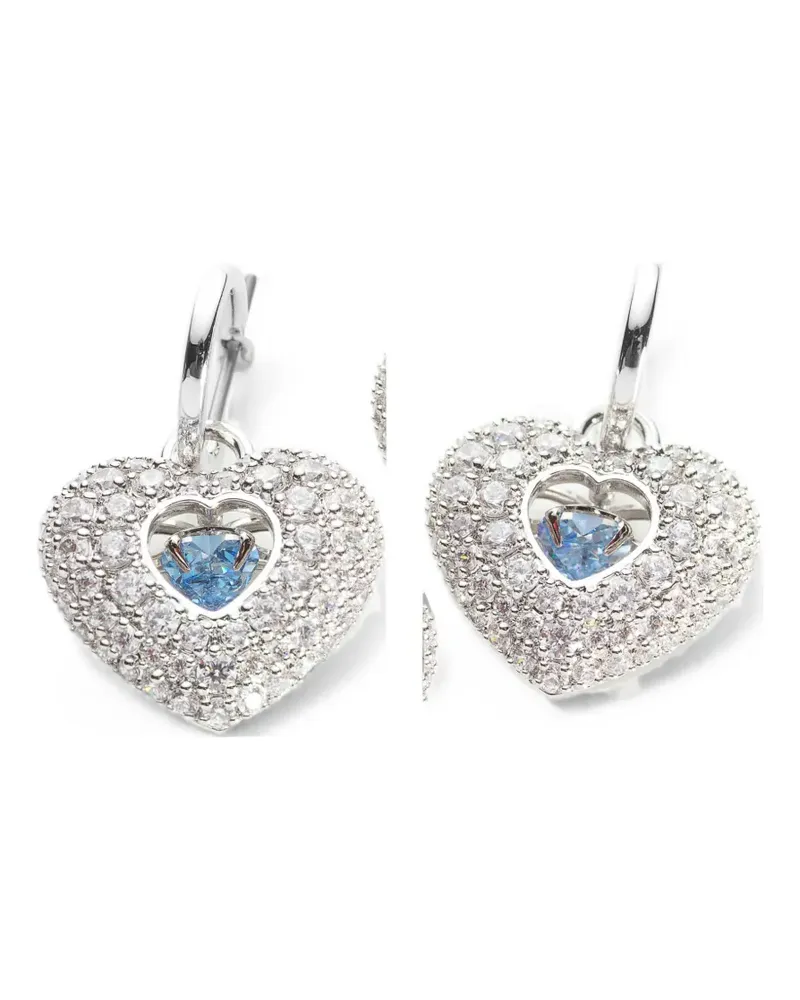 Swarovski Idyllia heart crystal earrings - Silber Silber