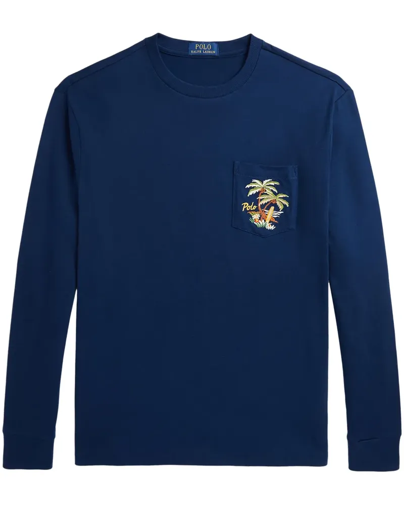 Ralph Lauren T-Shirt mit Stickerei - Blau Blau