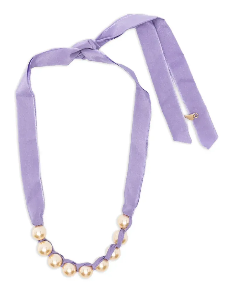 forte_forte faux-pearl necklace - Violett Violett
