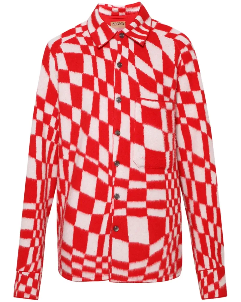 Ermenegildo Zegna x The Elder Statesman Kariertes Hemd - Rot Rot