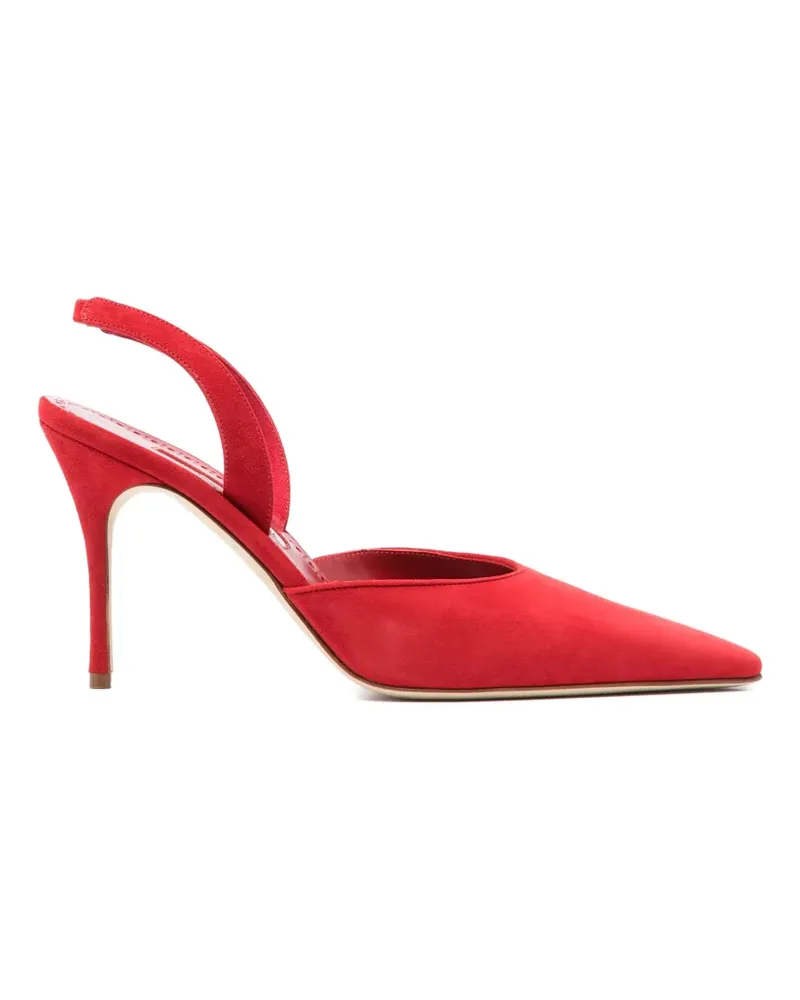 Manolo Blahnik Borelapla suede slingback pumps - Rot Rot