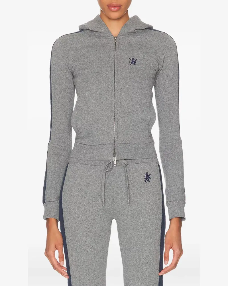 Balenciaga Lion side-stripe zip-up hoodie - Grau Grau