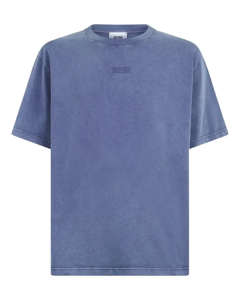 GCDS T-Shirt mit Stone-Wash-Effekt - Violett Violett