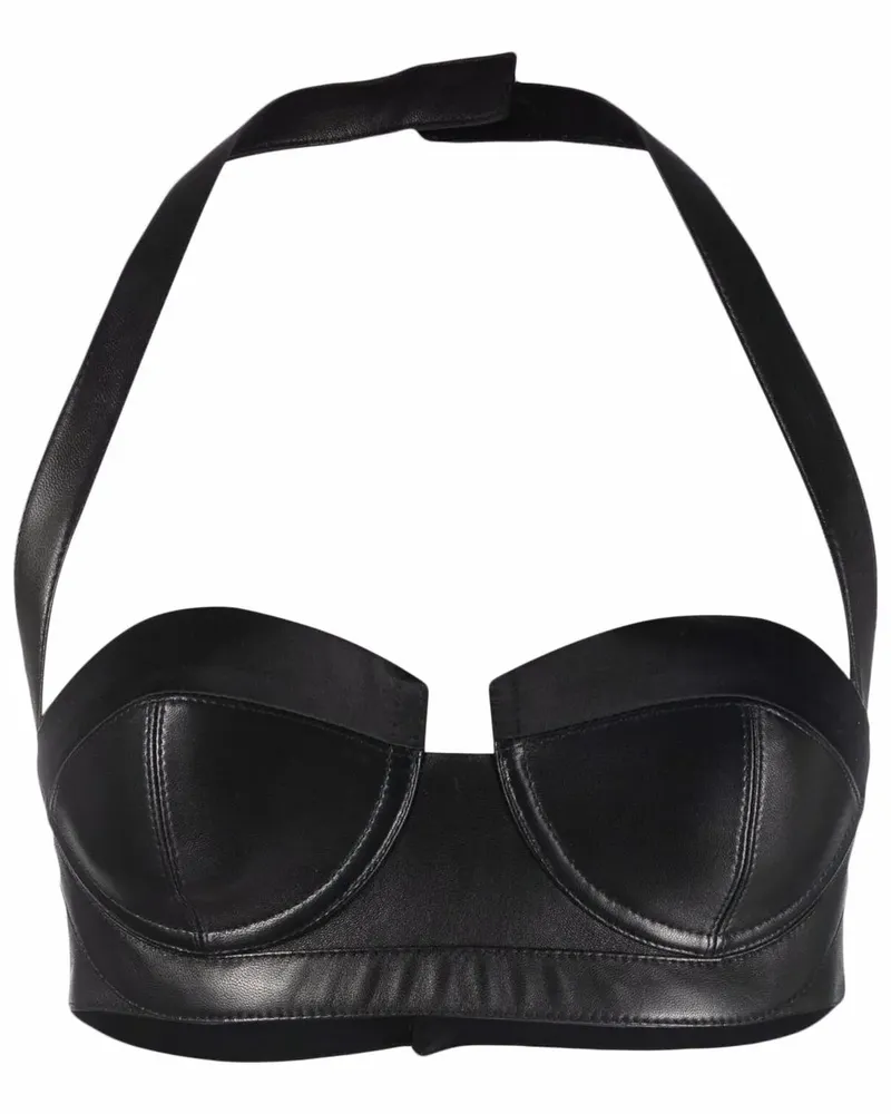 Balmain Neckholder-BH mit Herzausschnitt - Schwarz Schwarz