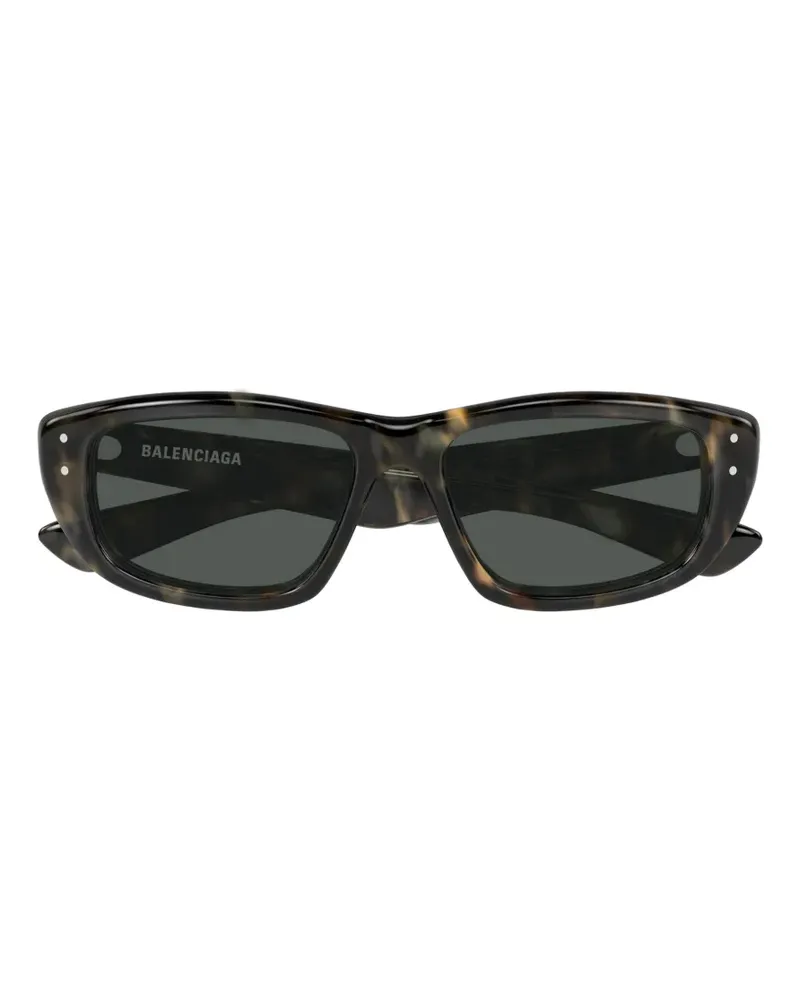 Balenciaga Sonnenbrille mit eckigem Gestell - Braun Braun