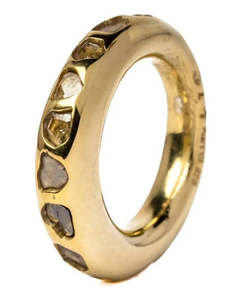 Parts Of Four Spacer Ring aus Sterlingsilber mit Diamanten - Gold Gold