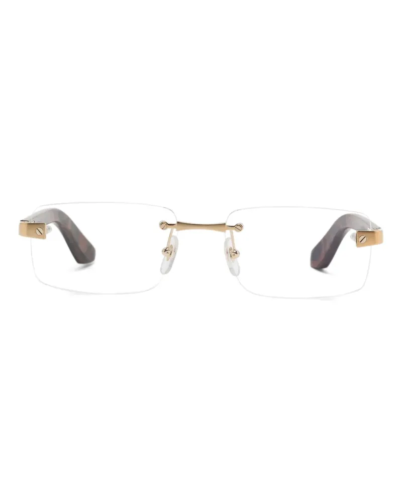 Cartier Brille mit eckigem Gestell - Braun Braun