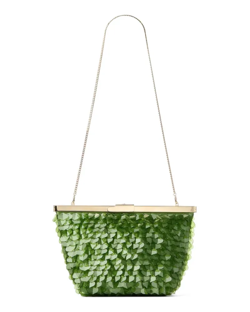 Jimmy Choo Ganache sequin-embellished clutch bag - Grün Grün