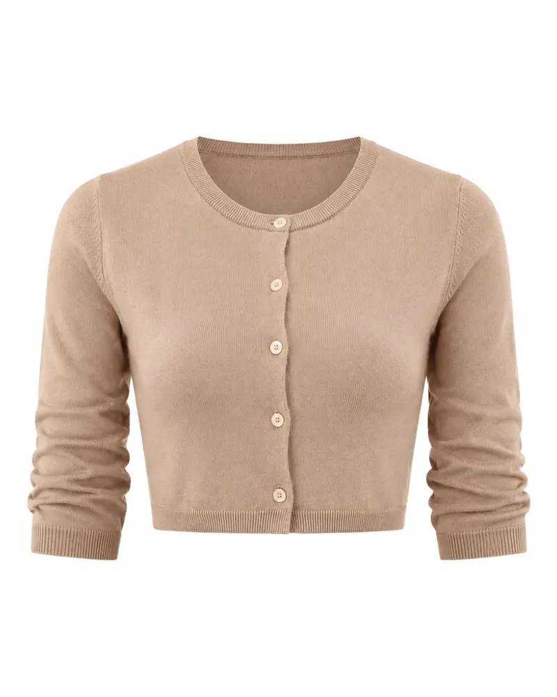 P.A.R.O.S.H. Kurzärmeliger Cropped-Cardigan - Nude Nude