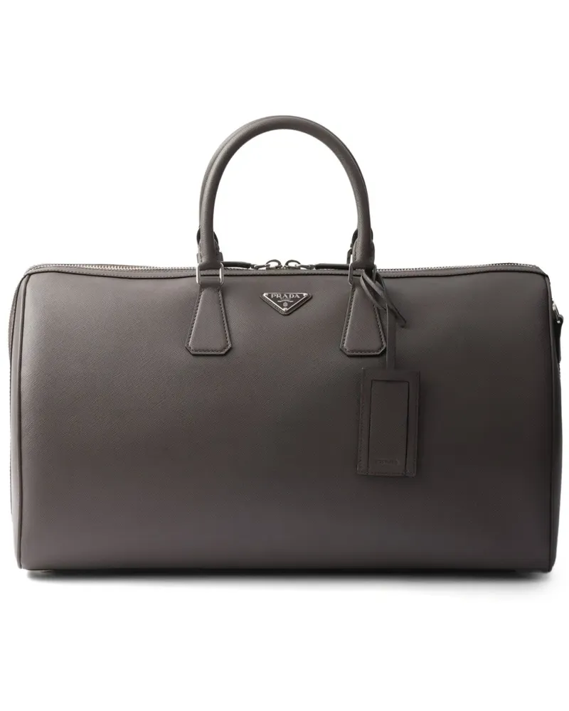 Prada Reisetasche aus Saffiano-Leder - Grau Grau