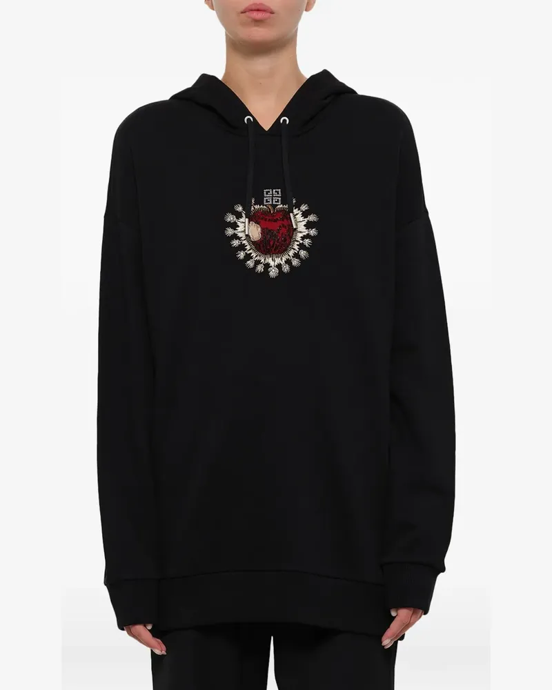 Givenchy Sacred Apple graphic-detail hoodie - Schwarz Schwarz