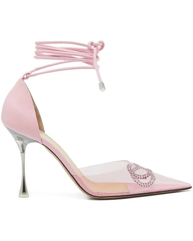 Mach & Mach Spitze Pumps mit Kristallen 100mm - Rosa Rosa