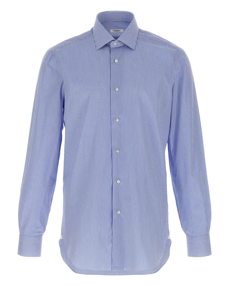 BARBA Gestreiftes Hemd - Blau Blau