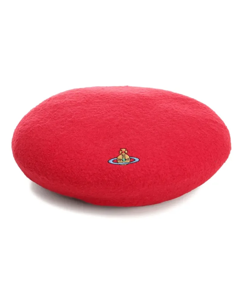 Vivienne Westwood Baskenmütze mit Orb-Logo - Rot Rot