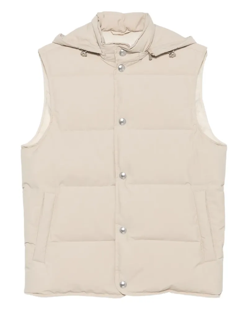 Eleventy hooded quilted vest - Nude Nude