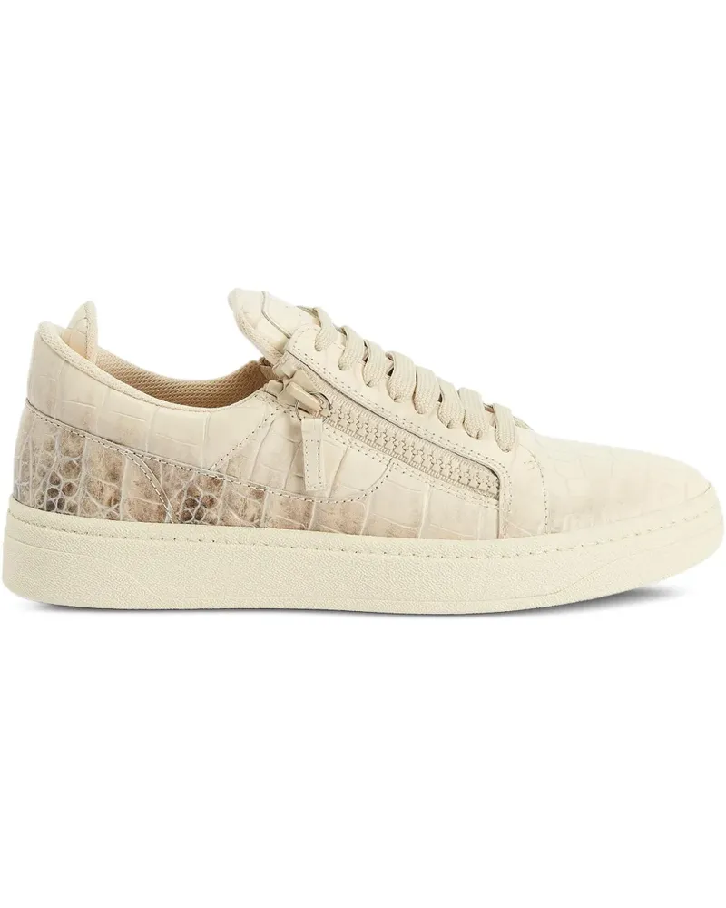 Giuseppe Zanotti Sneakers mit Kroko-Prägung - Nude Nude