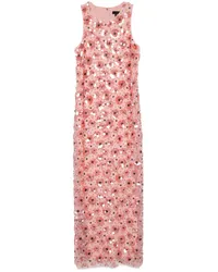 ROTATE Birger Christensen Maxikleid mit Blumenpailletten Rosa