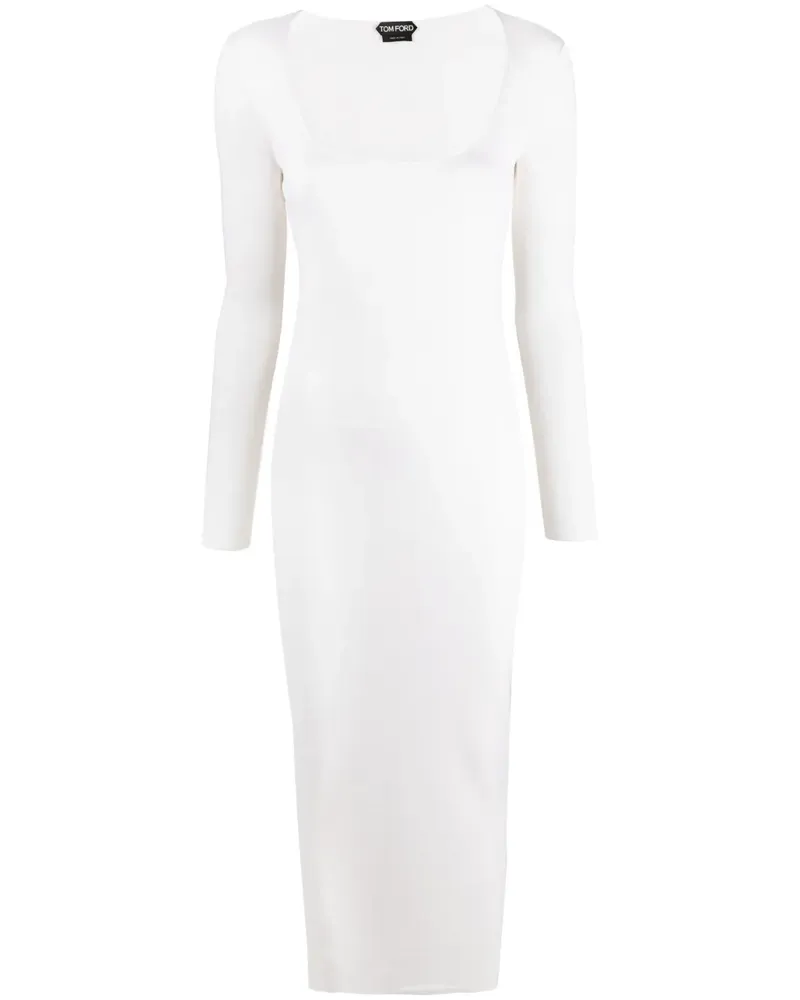 Tom Ford Midikleid aus Seide - Weiß Weiß