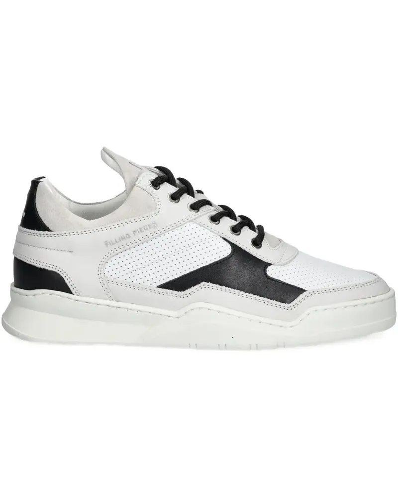 Filling Pieces Sneakers mit Ledereinsätzen - Weiß Weiß