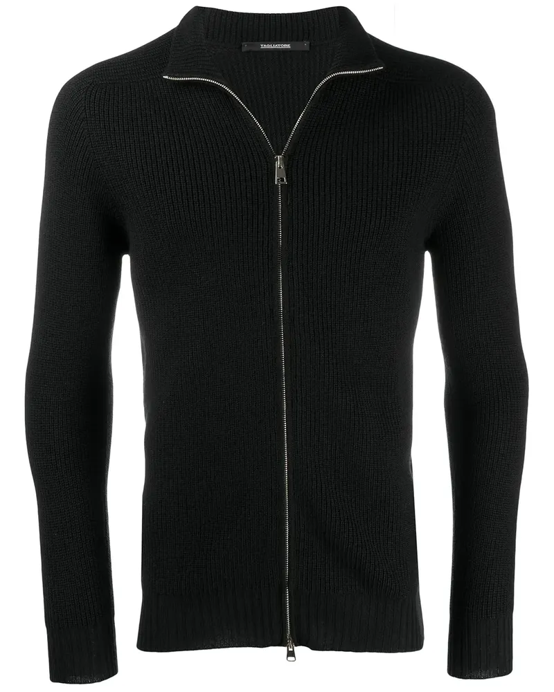Tagliatore Cardigan mit Reißverschluss - Schwarz Schwarz