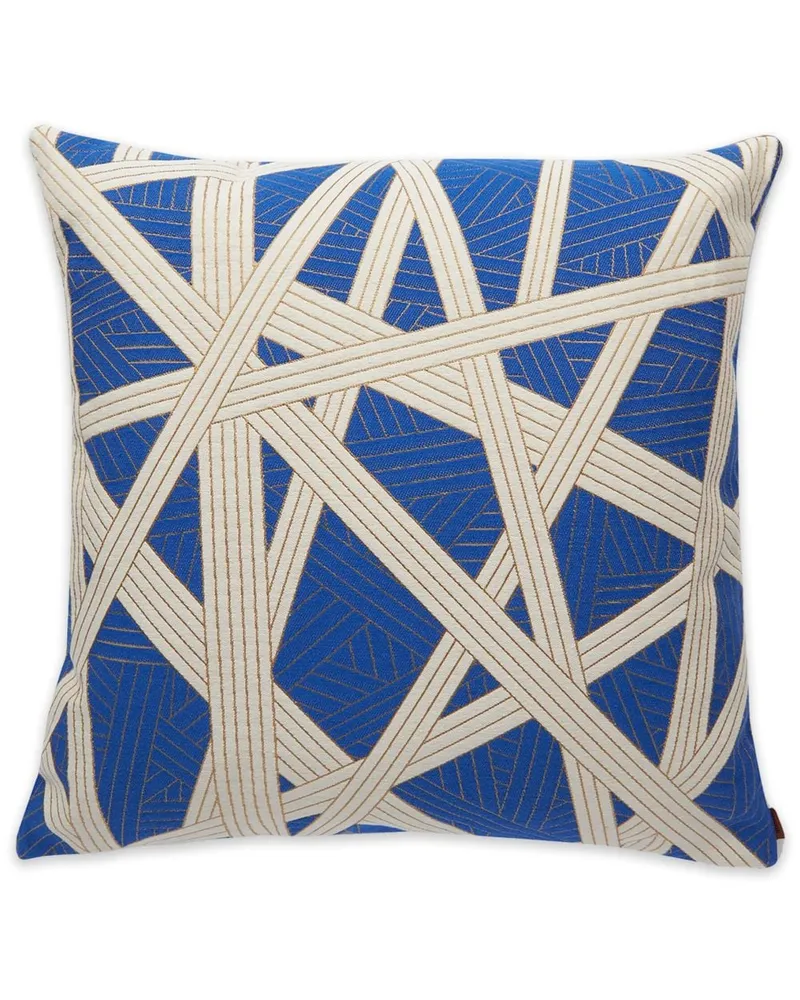 Missoni Home Nastri Kissen mit geometrischem Print - Blau Blau