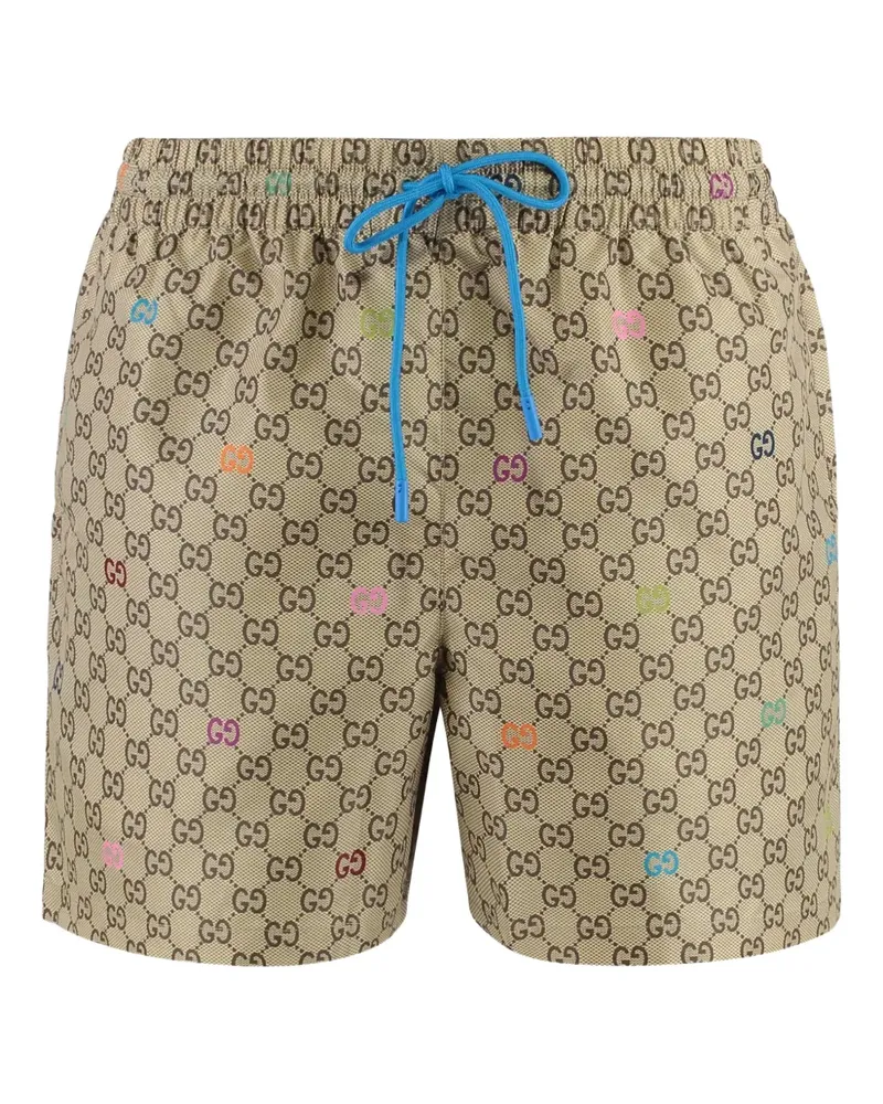 Gucci Badeshorts mit GG - Nude Nude