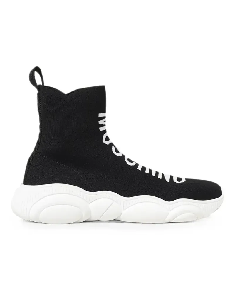 Moschino Teddy Shoes Sneakers mit Lasche - Schwarz Schwarz
