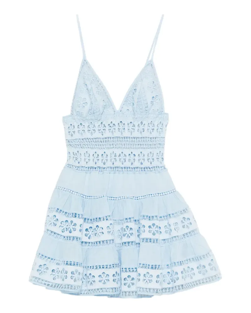 Charo Ruiz Isca broderie-anglaise mini dress - Blau Blau
