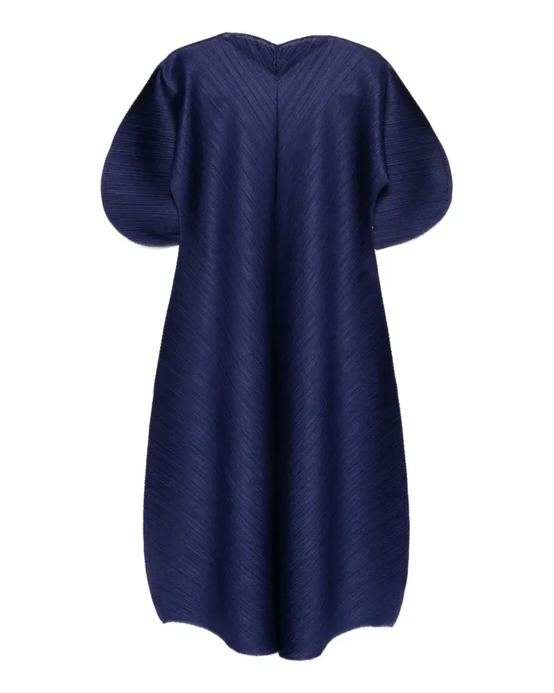Issey Miyake Coast Midikleid mit Falten - Blau Blau