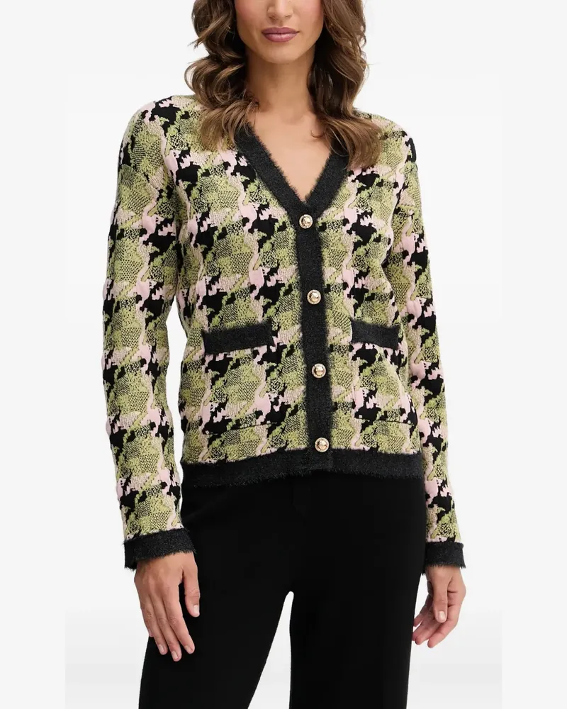 Silvian Heach Cardigan mit Hahnentrittmuster - Grün Grün