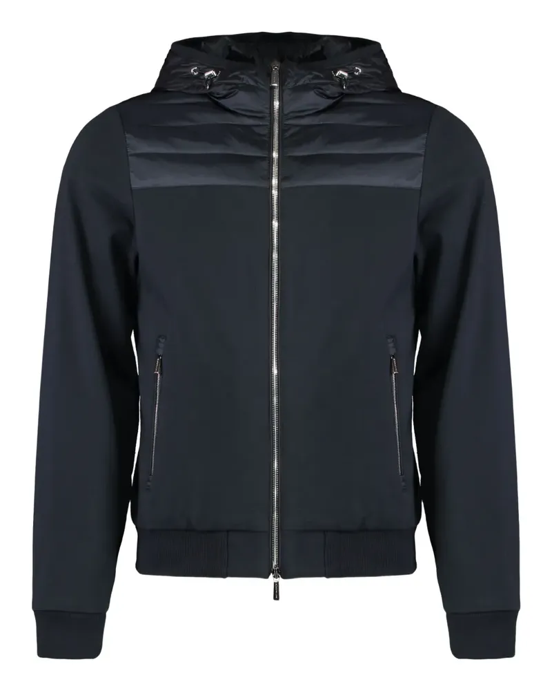 MOORER Kapuzenjacke mit Kordelzug - Blau Blau