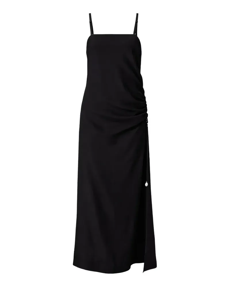 Carven draped-detail silk maxi dress - Schwarz Schwarz