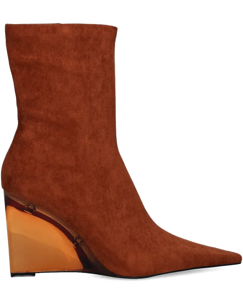 Jeffrey Campbell Beth-Anne wedge-heel point-toe boots - Braun Braun