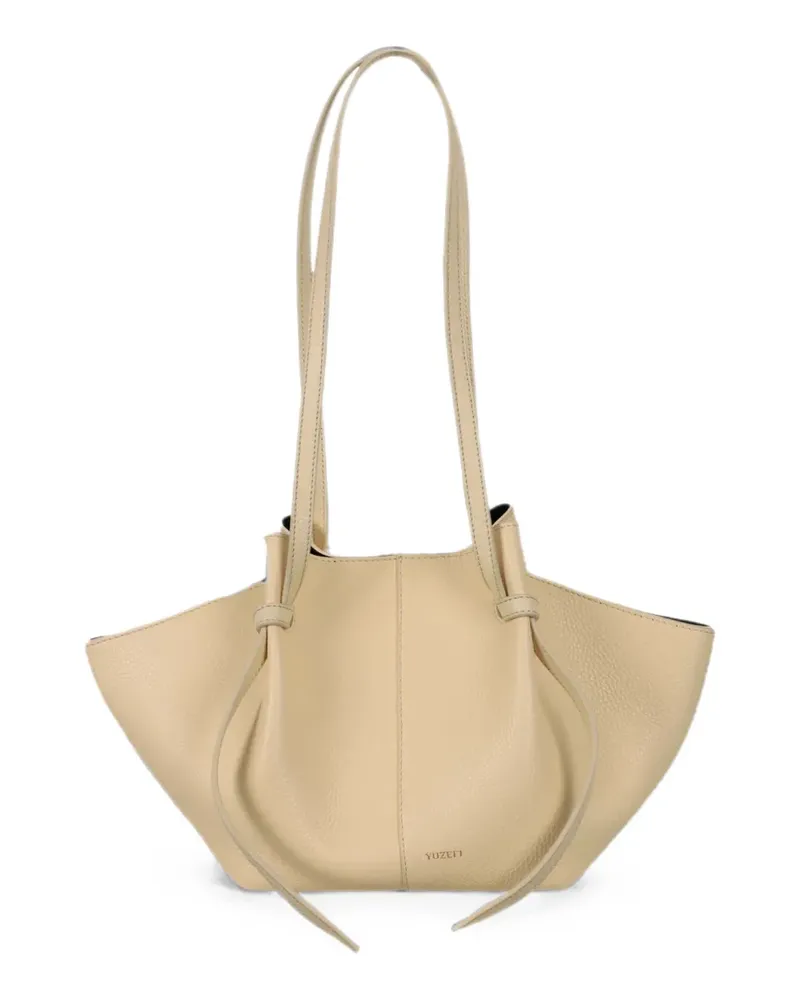 YUZEFI Mochi grained leather shoulder bag - Nude Nude