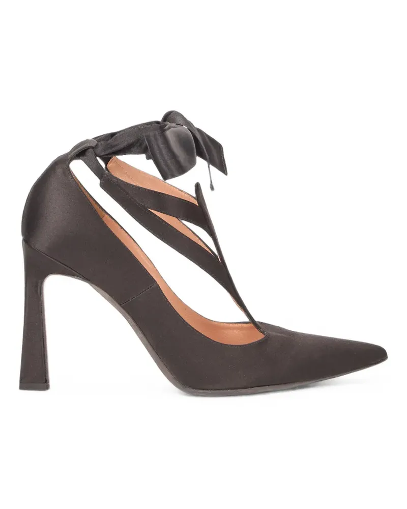 Alberta Ferretti lace-up pointed-toe pumps - Schwarz Schwarz