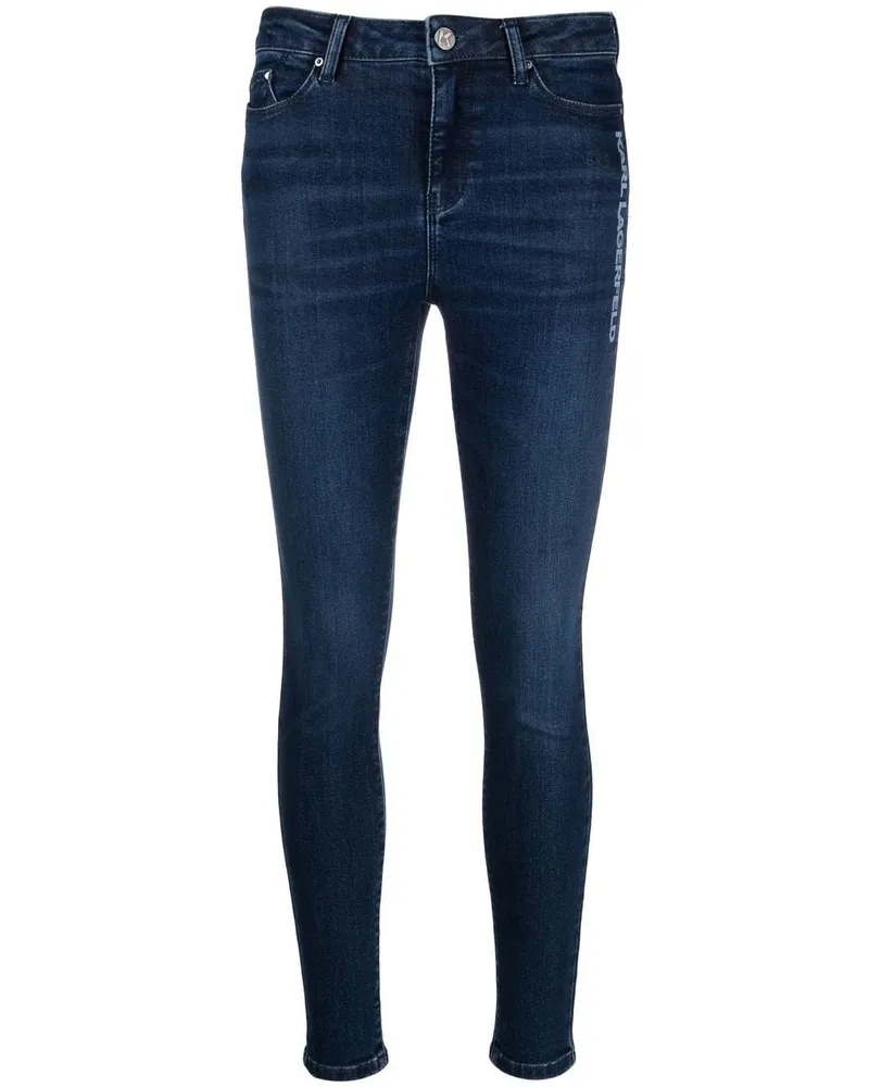 Karl Lagerfeld Halbhohe Skinny-Jeans - Blau Blau