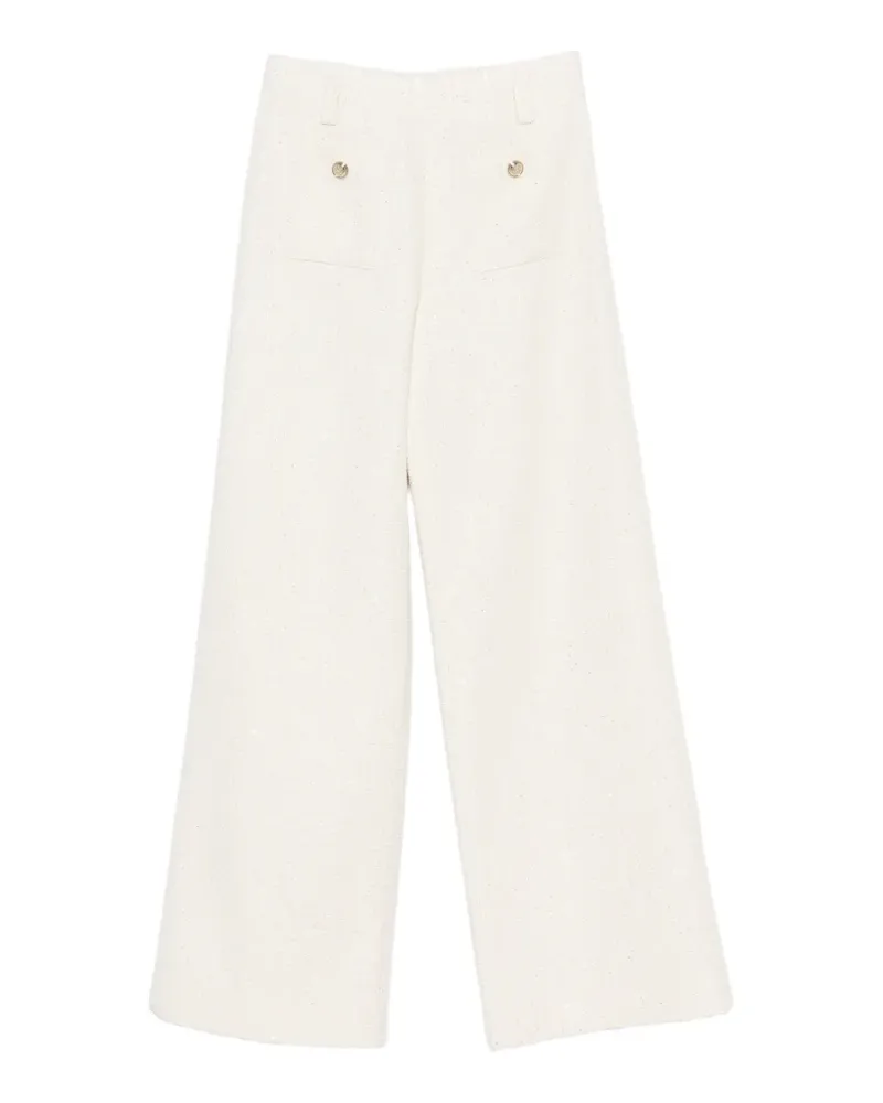 Maje Gerade Hose mit Knopfdetail - Nude Nude