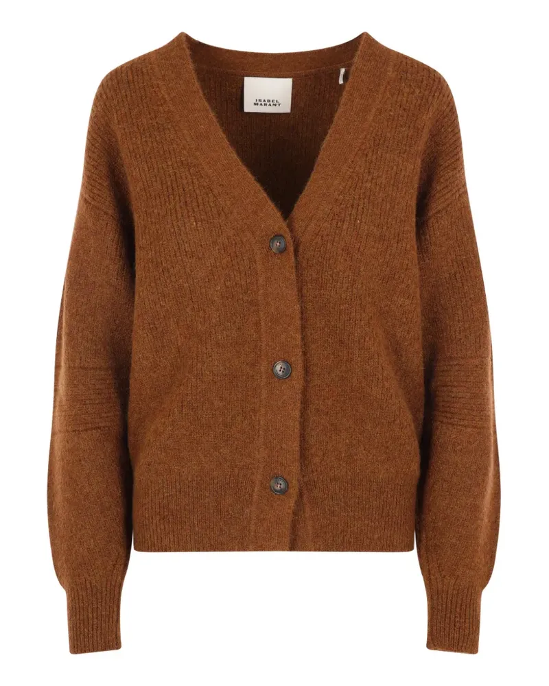 Isabel Marant Gerippter Cardigan mit V-Ausschnitt - Braun Braun