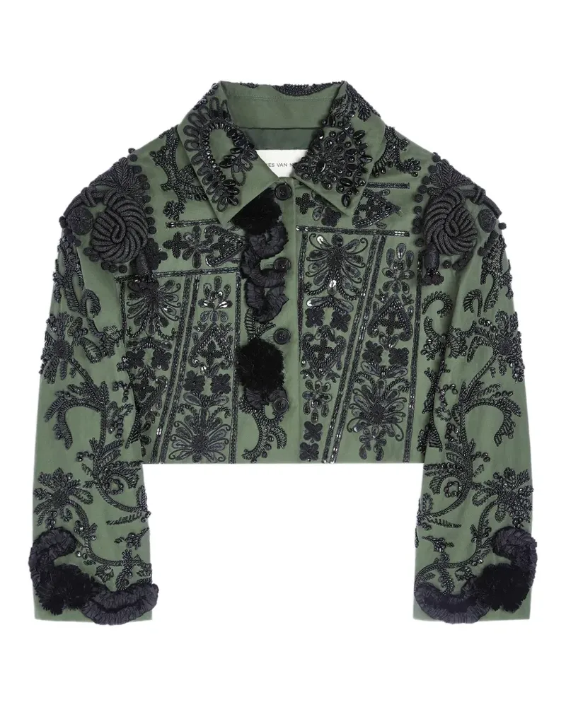 Dries van Noten Jacke mit Paillettenstickerei - Grün Grün