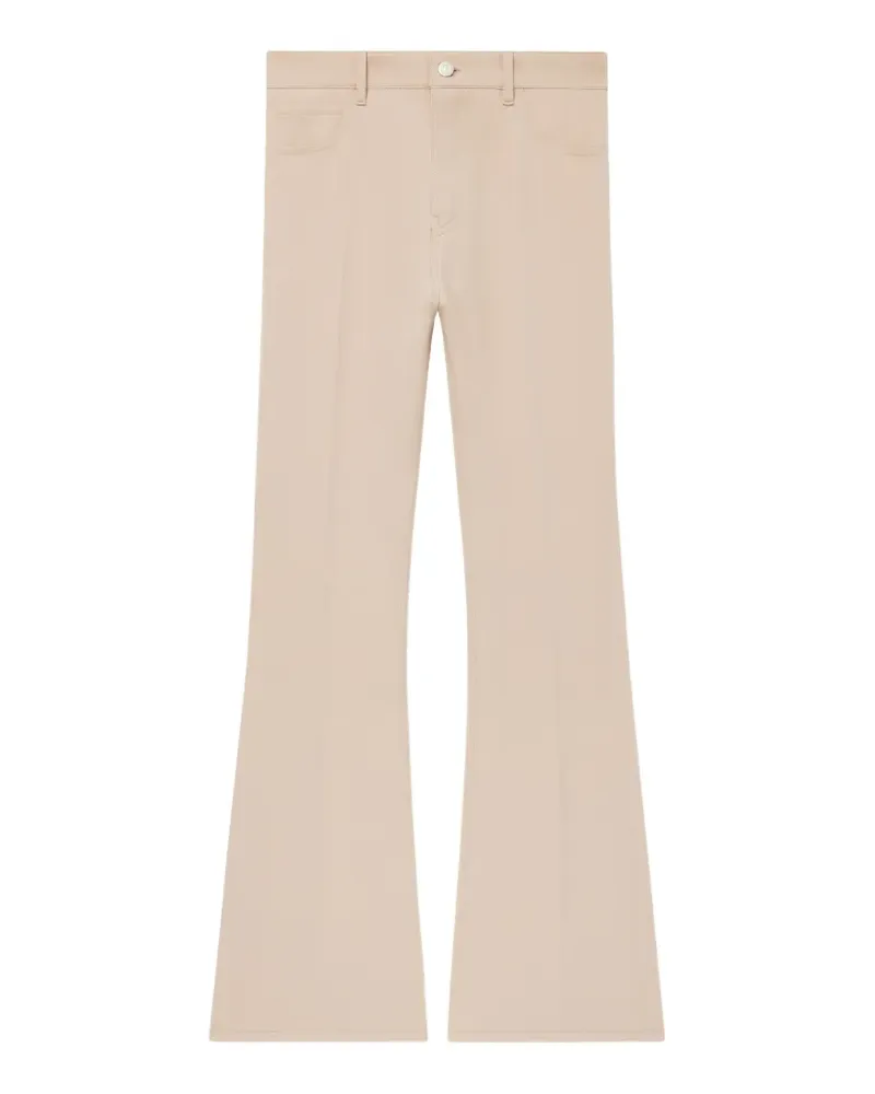 Courrèges Bootcut-Hose aus Twill - Nude Nude