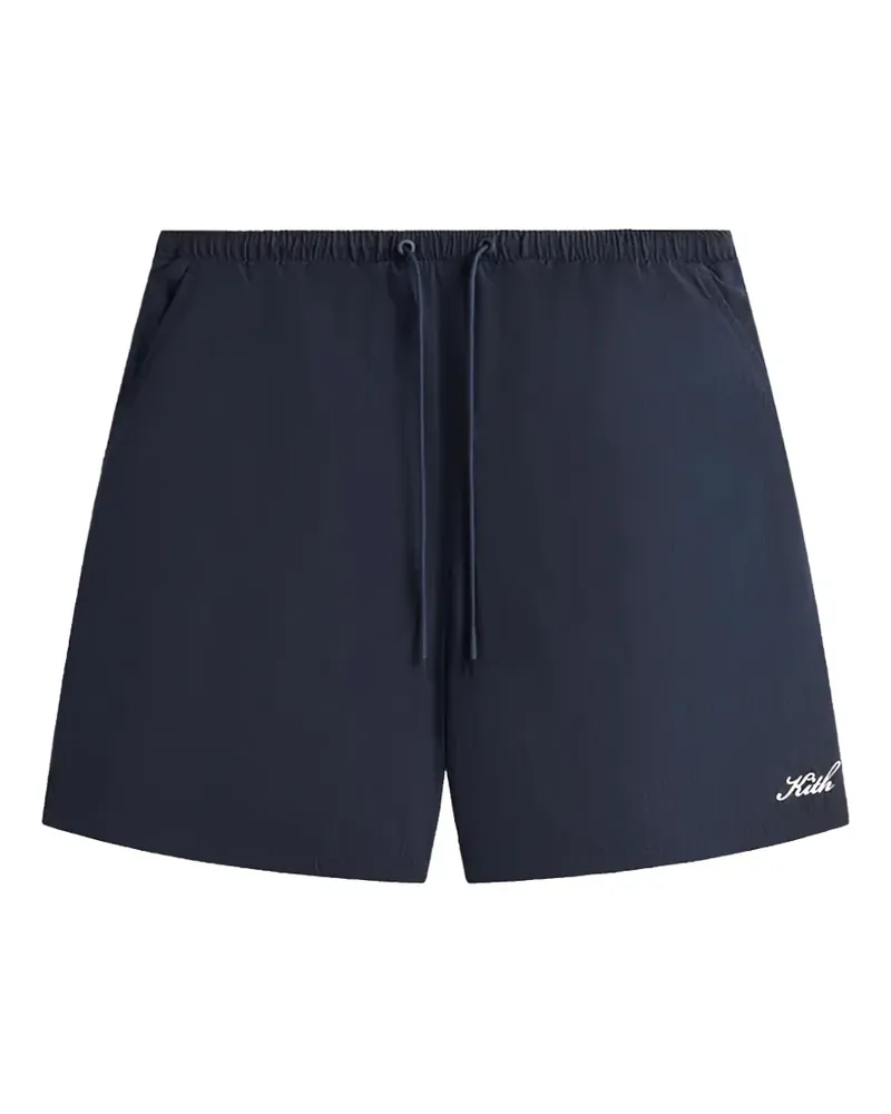 KITH logo-embroidered swim shorts - Blau Blau