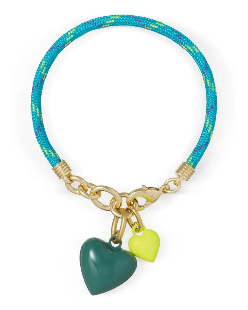 Roxanne Assoulin Happy Cord Mini Double Heart bracelet - Gold Gold