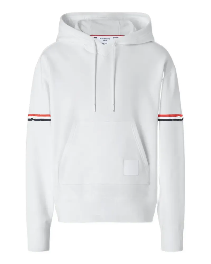Thom Browne Hoodie mit Loopback-Armband - Weiß Weiß