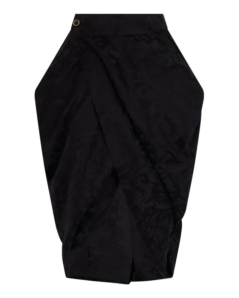 Uma Wang draped asymmetric skirt - Schwarz Schwarz