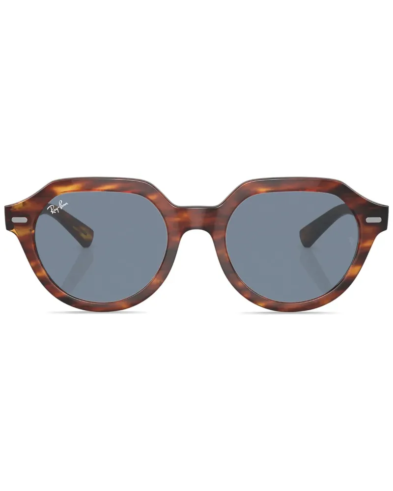 Ray Ban Gina Sonnenbrille mit rundem Gestell - Braun Braun