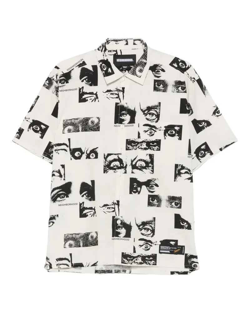 Neighborhood eye-print short-sleeve shirt - Nude Nude