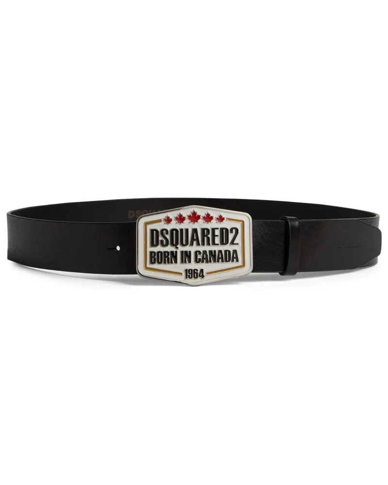 Dsquared2 Gürtel mit Logo-Schnalle - Schwarz Schwarz