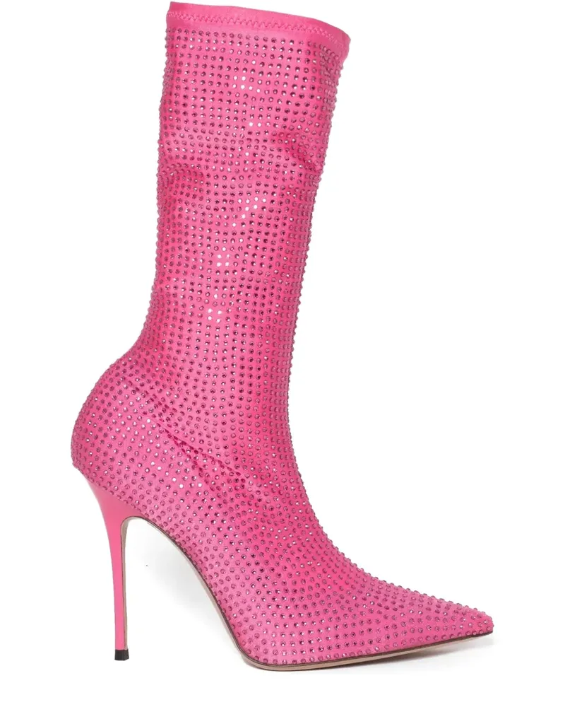GEDEBE crystal-embellished boots - Rosa Rosa